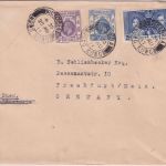 Hongkong - 25 C. Coronation u.a. Brief Victoria - Frankfurta/M. 1937