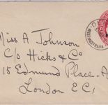 Australien - TWO PENCE/1 1/2 P. Überdruck Ganzsache Brief Denmark - London 1931