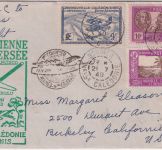 Neukaledonien - PanAm Erstflug Noumea San Francisco Luftpostbrief 1940