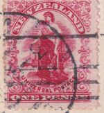 Neuseeland - 1 P. Allegorie Karte n. ÖSTERREICH Auckland - Graz 1906 Weiterltg.