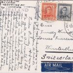 Neuseeland - 5+4+2 P. Georg VI. Lupokarte i.d. SCHWEIZ Wellington Late Fee 1951