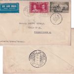Neuseeland - 2 Sh. Cook u.a. Luftpostbrief Auckland - Athen - Berlin 1937