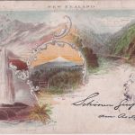 Neuseeland/Bayern - 1 1/2 P. Victoria Bildganzsache Auckland - Augsburg 1899