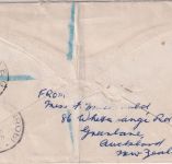 Neuseeland - 2 Sh. Georg VI. Lupo-Einschreibebrief n. ZANZIBAR Auckland 1954