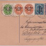 DR-Infla - 20 Pfg. Dienst Ganzsache+Zusatz Schleissheim - Dresden 8.2.22