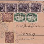 DR-Infla - 30 Pfg. By-Abschied/DR Ganzsache+Zusatz Karlstadt - Würzburg 9.2.23