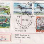 PNG - 70 T. Flugzeuge u.a. Einschreibebrief Relief No.2 - Springe 1988