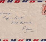 PNG - 4 P. /2 1/2 P. Freimarke Luftpostbrief R.A.N. Post Office Number 3 1957