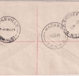 PNG - 2x1 Sh.+5 P. South Pacifi games Einschreibebrief Bogia - Roseville 1963