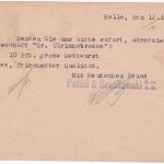 DR - 5 Pfg. Hindenburg/Trauerrand Ortskarte Halle (Saale) 1935