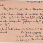 AM-Post - Oldenburg 6.2.46 geschwärzte AH-Ganzsache m. 6 Pfg. AM-Post