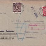All.Bes. - 12+10 Pfg. Ziffer Ortsbrief Halbertstadt 25.5./30.5./1.6.46