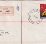 PNG - 30 C. Orchideen Einschreibebrief Bogia/Relief No. 5 - 20.8.69
