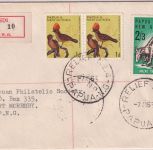 PNG - 2 Sh. 3 P. Anzac/Gallipoli u.a. Einschreibebrief Bundi/Relief No.4 7.5.65