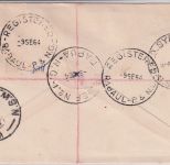 PNG - 2 Sh. 3 P. Wahlen u.a. Einschreibebrief Keravat/Relief No.1 8.9.64
