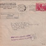 Libanon - Beirut/Washington 15.9.44 Diplomatenpost/Zensurbrief n. USA (New York)