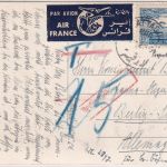 Syrien - 25 Pia. Flugpostausgabe Luftpostkarte Lattaquie - Berlin 1951 Nachporto