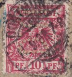 DR - 10 Pfg. K/A Perfin "DU" Firmenbrief Dortmund 1893 Weiterleitung/Irrläufer