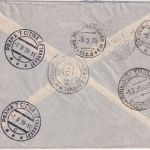 Irak - 50+40+2 F. Ghasi I. Luftpost-Einschreibebrief n. TSCHECHIEN Baghdad 1938