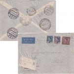Irak - 50+40+2 F. Ghasi I. Luftpost-Einschreibebrief n. TSCHECHIEN Baghdad 1938