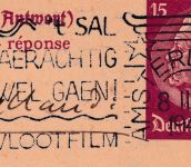 DR - 15 Pfg. Hindenburg Ganzsache Antwort-Teil Amsterdam Berlin 1940 Zensur !!
