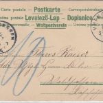 Bayern - Waldsassen 1911 unfrankierte Weihnachtskarte v. München Nachporto