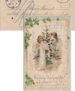 Bayern - Waldsassen 1911 unfrankierte Weihnachtskarte v. München Nachporto