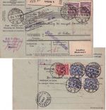 DR - Paketkarte i.d Schweiz Leipzig - St. Gallen 1924 Leitzettel Lindau Bodensee