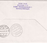 USA - Lufthansa LH 1st-Flug Miami-Berlin Zuleitungspost LH 1st-Flug Berlin Genf