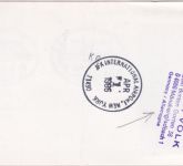 BRD - Bremerhaven Amerikatag 1986 SST a. Luftpostkarte n. USA