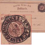 DR - Großbreitenbach (1.1.1874) nachv. Th&T-K2 a. 1/2 Gr. Brustschild-Ganzsache