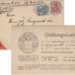 DR - 5+10 Pfg. Germania Nachnahmekarte Waldheim (Sachsen) - Wichtringhausen 1909