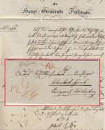 Baden/Württemberg - Frickingen 1843 Portobrief n. Horb Aufgabe Heiligenberg