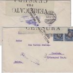 Chile - Santiago 1916 Zensurbf. i.d. SCHWEIZ ital. Zensurverschluss Milano
