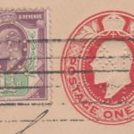 England - 1 P GA-Umschlag + Zusatz beide Firmenlochung Perfin London Berlin 1907