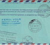 BRD - Zuleitungspost Lufthansa 1st-Flug Bogota - Quito 70+70 Pfg. B&S Privat-GA