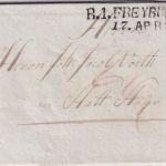 Baden/Österreich - R1 Freyburg 17. APR L2 Grenzfrankobrief n. Steyr 1817
