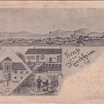 Baden - Kirchheim a. Ries Schloss Tracht etc. sw-Mehrbild-AK gelaufen 1910