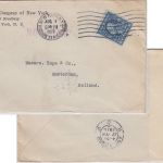 USA - 5 C. Washington Perfin GT Zensurbrief New York - NIEDERLANDE 1916 Zensur