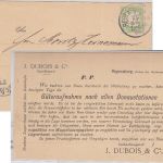 Bayern 3 Pfg Wappen A-Zähnung Drucksache Donau-Schifffahrt Regensburg Fürth 1889