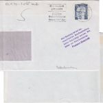 BRD - Crashcover Bielefeld 1975 beschädigt bei der maschinellen Briefbearbeitung