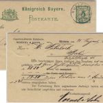 Bayern - Ruelzheim 1901 K1 5 Pfg. Ganzsache priv. Zudruck Zigarrenfabrik Moekel