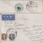 Irak - 30+5 F. Faisal I. Luftpostbrief n. SCOTLAND Baghdad - Edinburgh 1934