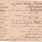 DR - 5 Pfg Germania/Reichspost Perfin "EP" Firmenkarte Karlsruhe - Tübingen 1900