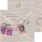 Iran - 10+2x3 R. Schah Zensurbrief n. USA Teheran - New York 1944