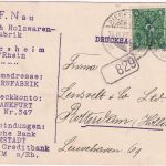 DR-Infla - 4 M. Posthorn Paar Karte n. HOLLAND Biebesheim - Rotterdam 24.11.23