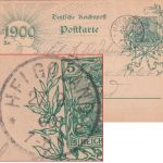 DR - 5 Pfg. Germania Jahrhundert-Ganzsache Ortskarte Helgoland 27.9.1900
