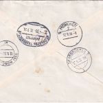 Saarland - 30+2x15+5 F. Freimarken Eilbrief Saarbrücken - München 1956