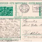 Schweiz - 10 Rp. Bundesfeier Ganzsache (Augustfeuer) Zürich - Dietlikon 1934