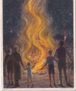 Schweiz - 10 Rp. Bundesfeier Ganzsache (Augustfeuer) Zürich - Dietlikon 1934
